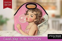 Valentine Angel Lunch Bag - Cupid Lunch Bug PNG Sublimation Product Image 1