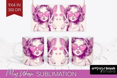 Valentine Angel Mug Wrap - Cupid Mug PNG Sublimation Product Image 1