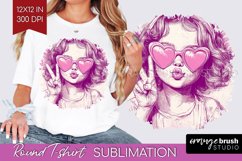 Valentine Angel Round Tshirt Background - Cupid PNG Product Image 1