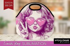 Valentine Angel Lunch Bag - Cupid Lunch Bug PNG Sublimation Product Image 1