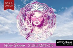 Valentine Angel Wind Spinner Sublimation PNG - Cupid Round Product Image 1