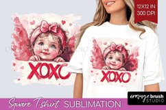 Valentine Angel Square Tshirt Background - Cupid PNG Product Image 1