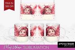Valentine Angel Mug Wrap - Cupid Mug PNG Sublimation Product Image 1