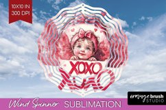 Valentine Angel Wind Spinner Sublimation PNG - Cupid Round Product Image 1