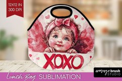 Valentine Angel Lunch Bag - Cupid Lunch Bug PNG Sublimation Product Image 1