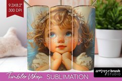 Valentine Angel Tumbler Wrap - Cupid Tumbler PNG Sublimation Product Image 1