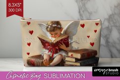 Valentine Angel Cosmetic Bag - Cupid Makeup Bag PNG Product Image 1
