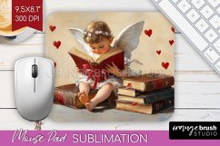 Valentine Angel Mouse Pad Sublimation - Cupid Mousepad PNG Product Image 1