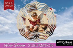 Valentine Angel Wind Spinner Sublimation PNG - Cupid Round Product Image 1