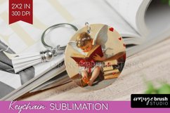 Valentine Angel Keychain PNG - Cupid Keychain Sublimation Product Image 1
