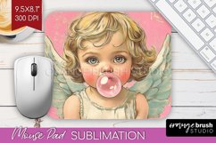 Valentine Angel Mouse Pad Sublimation - Cupid Mousepad PNG Product Image 1