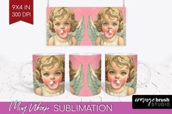 Valentine Angel Mug Wrap - Cupid Mug PNG Sublimation Product Image 1