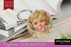 Valentine Angel Keychain PNG - Cupid Keychain Sublimation Product Image 1