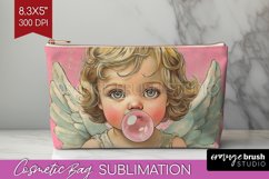 Valentine Angel Cosmetic Bag - Cupid Makeup Bag PNG Product Image 1