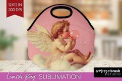 Valentine Angel Lunch Bag - Cupid Lunch Bug PNG Sublimation Product Image 1