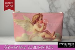 Valentine Angel Cosmetic Bag - Cupid Makeup Bag PNG Product Image 1