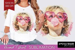 Valentine Angel Round Tshirt Background - Cupid PNG Product Image 1