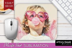 Valentine Angel Mouse Pad Sublimation - Cupid Mousepad PNG Product Image 1