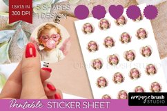 Valentine Angel Round Sticker - Cupid Printable Sticker Product Image 1