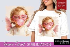 Valentine Angel Square Tshirt Background - Cupid PNG Product Image 1