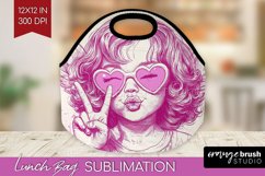 Valentine Angel Lunch Bag - Cupid Lunch Bug PNG Sublimation Product Image 1