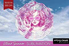 Valentine Angel Wind Spinner Sublimation PNG - Cupid Round Product Image 1