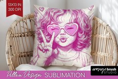 Valentine Angel Pillow Sublimation - Cupid Pillow Cover PNG Product Image 1