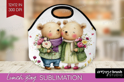 Couple Animals Lunch Bag - Valentines Day Lunch Bug PNG Product Image 1