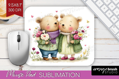 Couple Animals Mouse Pad Sublimation - Valentines Day PNG Product Image 1
