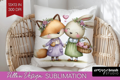 Couple Animals Pillow Sublimation - Valentines Day Pillow Product Image 1