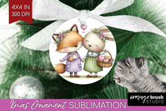Couple Animals Ornament PNG - Valentines Day PNG Sublimation Product Image 1