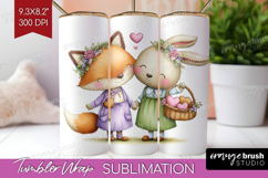 Couple Animals Tumbler Wrap - Valentines Day Tumbler PNG Product Image 1