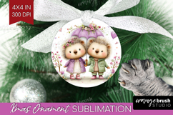 Couple Animals Ornament PNG - Valentines Day PNG Sublimation Product Image 1