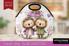 Couple Animals Lunch Bag - Valentines Day Lunch Bug PNG Product Image 1