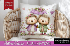 Couple Animals Pillow Sublimation - Valentines Day Pillow Product Image 1