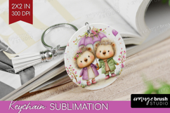 Couple Animals Keychain PNG - Valentines Day Keychain Product Image 1