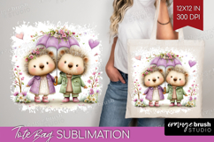 Couple Animals Tote Bag - Valentines Day Tote Bag PNG Product Image 1