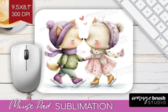 Couple Animals Mouse Pad Sublimation - Valentines Day PNG Product Image 1