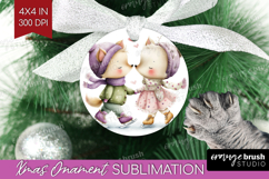 Couple Animals Ornament PNG - Valentines Day PNG Sublimation Product Image 1