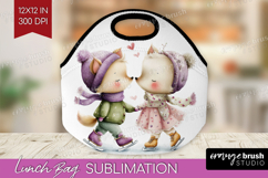 Couple Animals Lunch Bag - Valentines Day Lunch Bug PNG Product Image 1