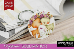 Couple Animals Keychain PNG - Valentines Day Keychain Product Image 1