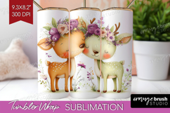 Couple Animals Tumbler Wrap - Valentines Day Tumbler PNG Product Image 1