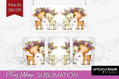 Couple Animals Mug Wrap - Valentines Day Mug PNG Sublimation Product Image 1