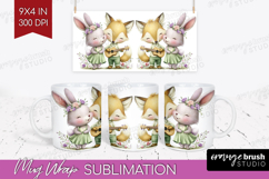 Couple Animals Mug Wrap - Valentines Day Mug PNG Sublimation Product Image 1