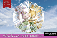 Couple Animals Wind Spinner Sublimation PNG - Valentines Day Product Image 1