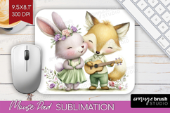 Couple Animals Mouse Pad Sublimation - Valentines Day PNG Product Image 1
