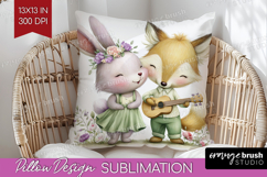 Couple Animals Pillow Sublimation - Valentines Day Pillow Product Image 1