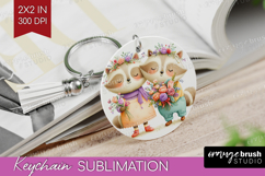 Couple Animals Keychain PNG - Valentines Day Keychain Product Image 1