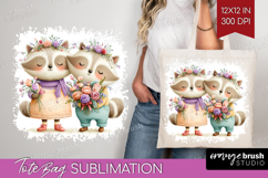 Couple Animals Tote Bag - Valentines Day Tote Bag PNG Product Image 1