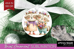 Couple Animals Ornament PNG - Valentines Day PNG Sublimation Product Image 1